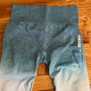 Gymshark ombré seamless - blue and white leggings